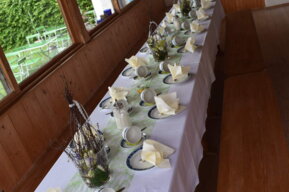 gedeckter Tisch im Gasthaus Geiger
